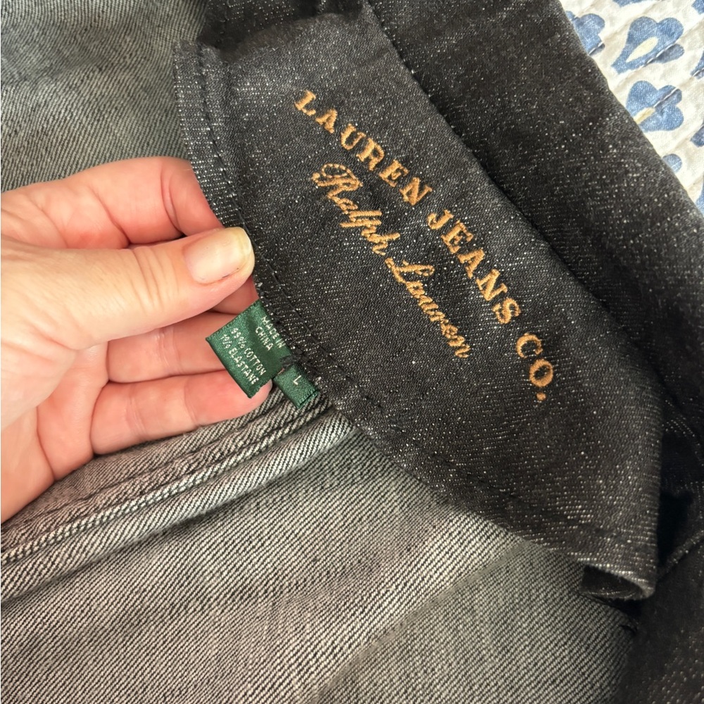 Vintage Lauren Jeans Co. Women's Charcoal Denim Blazer - Picture 8 of 11